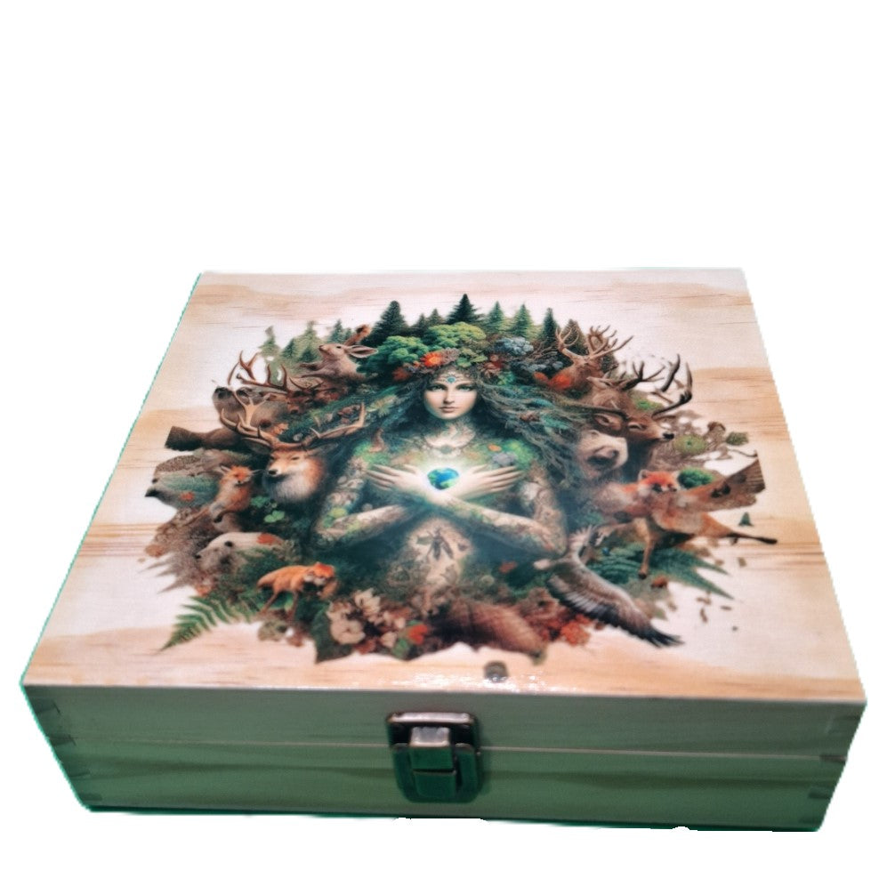 Engraved Mother Earth keepsake box